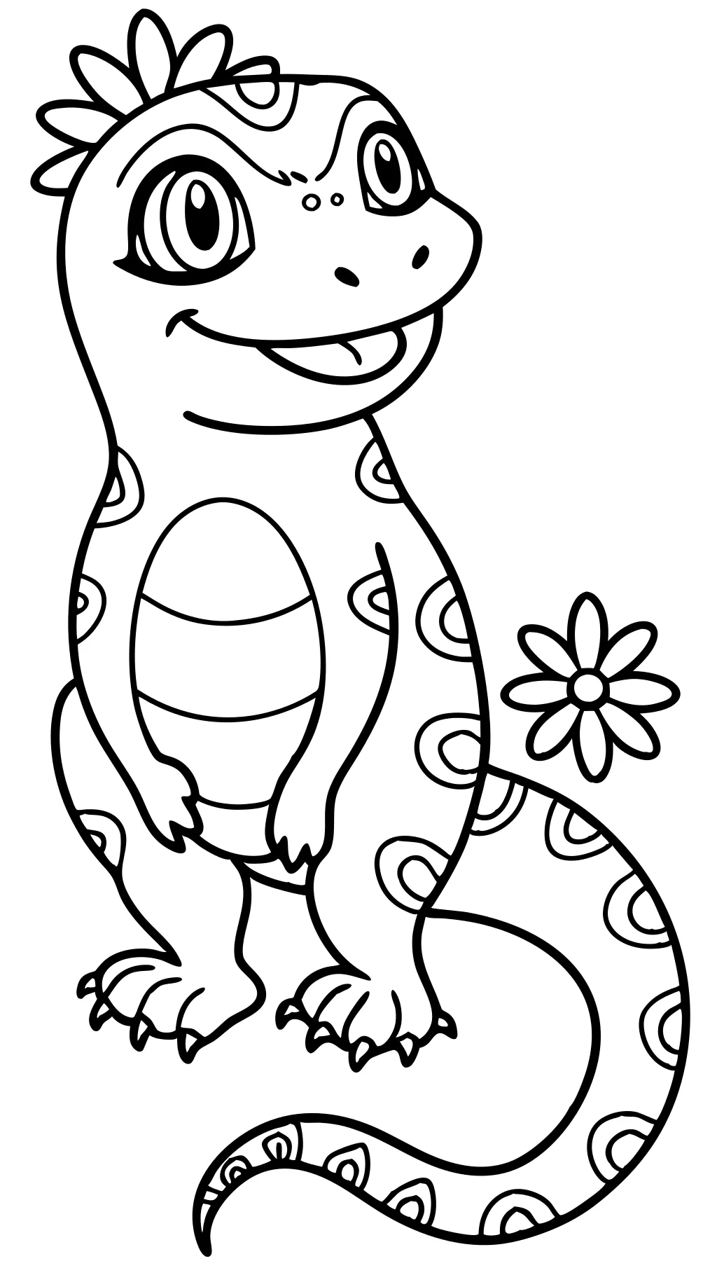 cute lizard coloring pages